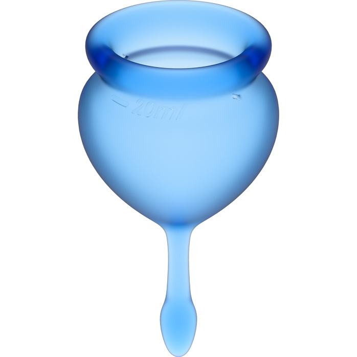 Набор синих менструальных чаш Feel good Menstrual Cup. Фотография 3.