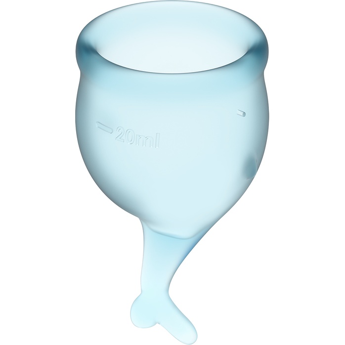 Набор голубых менструальных чаш Feel secure Menstrual Cup. Фотография 3.
