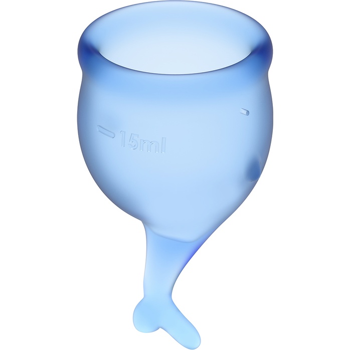 Набор синих менструальных чаш Feel secure Menstrual Cup. Фотография 2.