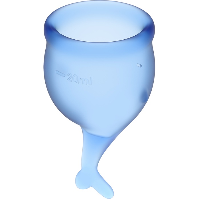 Набор синих менструальных чаш Feel secure Menstrual Cup. Фотография 3.