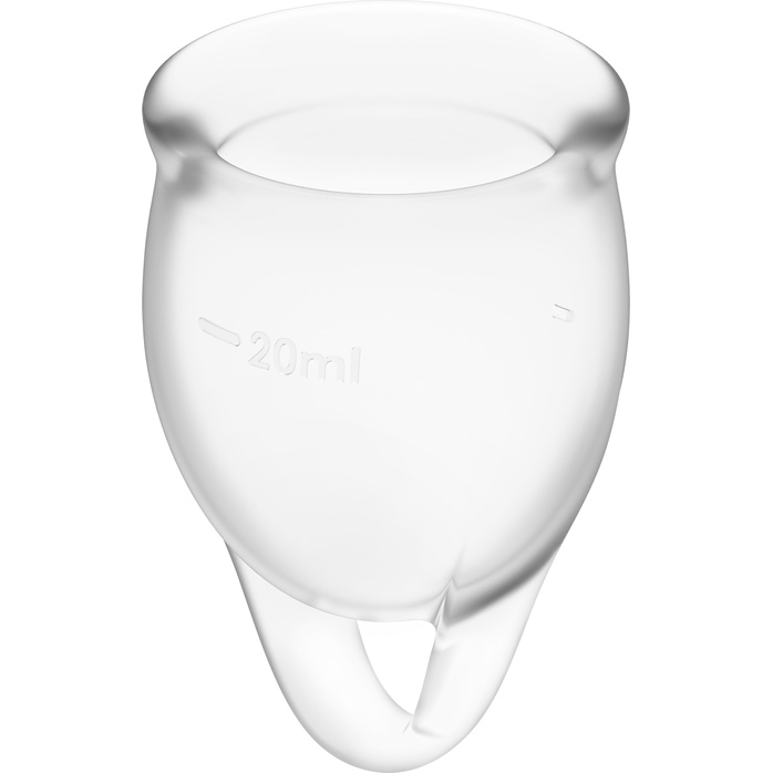 Набор прозрачных менструальных чаш Feel confident Menstrual Cup. Фотография 3.