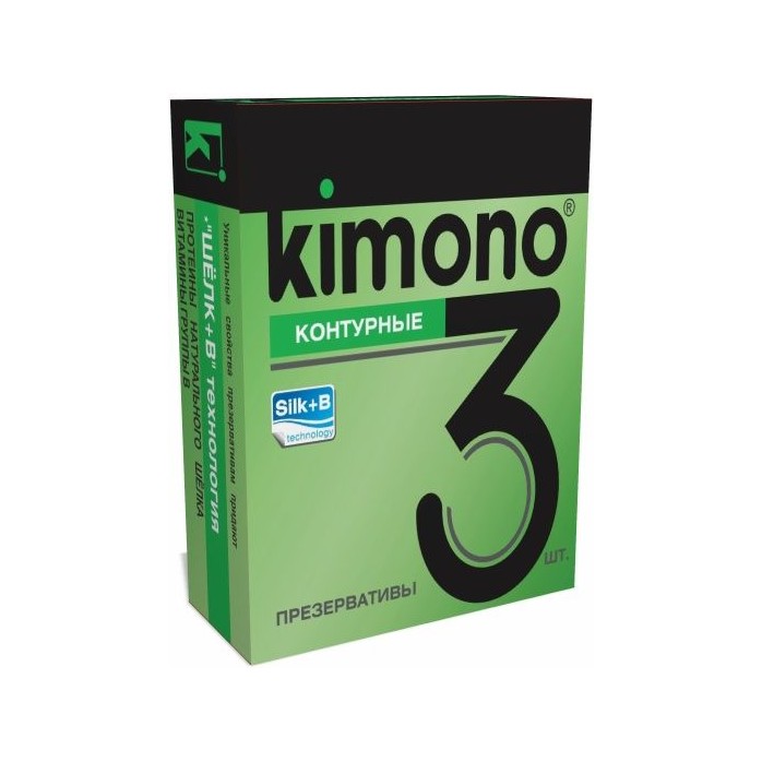 Контурные презервативы KIMONO - 3 шт