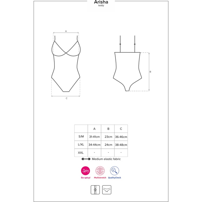 Пикантное боди Arisha с интимным доступом - Spicy. Фотография 5.