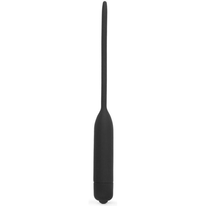Черный уретральный виброплаг Silicone Vibrating Urethral Dilator - 21 см