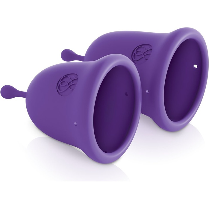 Набор из 2 фиолетовых менструальных чаш Intimate Care Menstrual Cups - JIMMYJANE. Фотография 2.