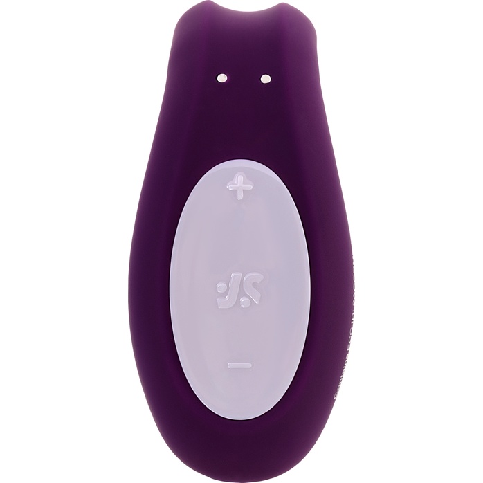 Фиолетовый вибратор для пар Double Joy с управлением через приложение. Фотография 2.