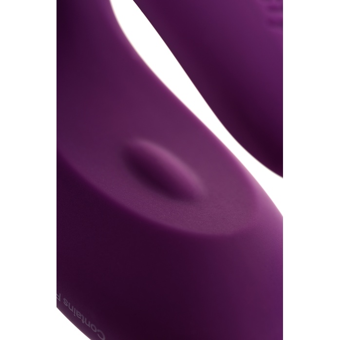 Фиолетовый вибратор для пар Double Joy с управлением через приложение. Фотография 12.