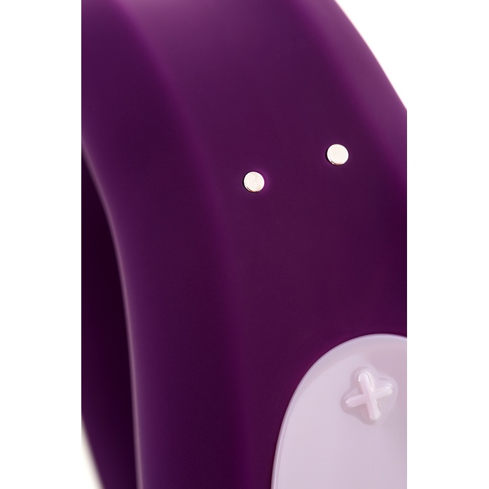 Фиолетовый вибратор для пар Double Joy с управлением через приложение. Фотография 14.