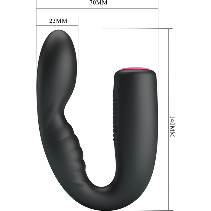 Черный гнущийся вибромассажер Quintion - 14 см - Pretty Love. Фотография 2.