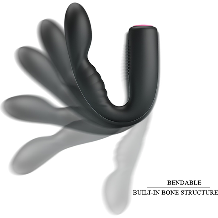 Черный гнущийся вибромассажер Quintion - 14 см - Pretty Love. Фотография 6.