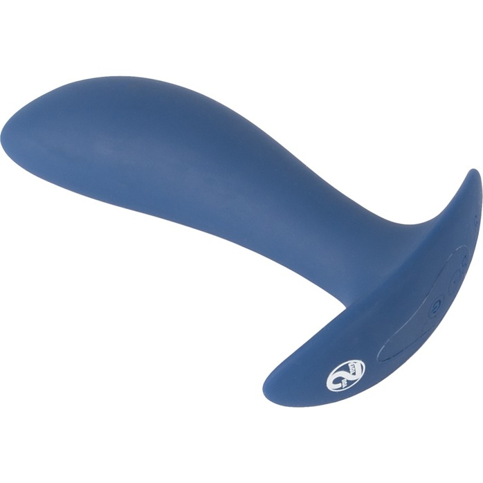 Синяя анальная втулка с вибрацией Vibrating Butt Plug - 12 см - You2Toys. Фотография 3.