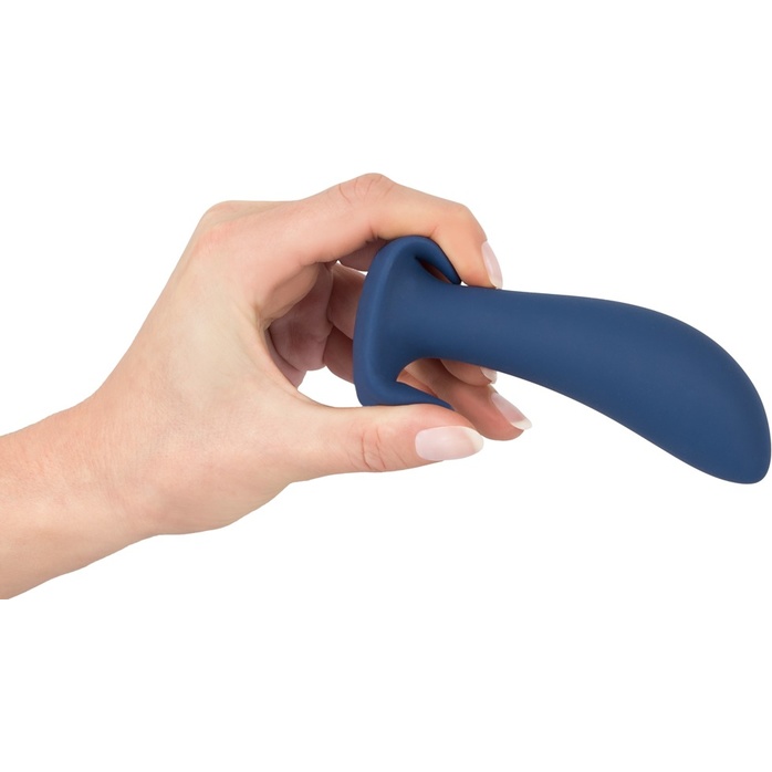 Синяя анальная втулка с вибрацией Vibrating Butt Plug - 12 см - You2Toys. Фотография 5.