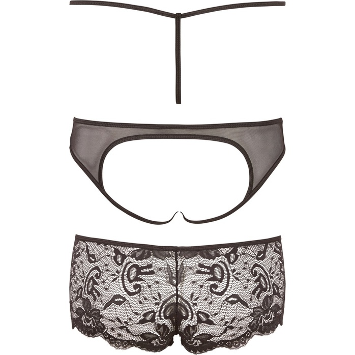 Набор из 3 черных женских трусиков различной формы - Cottelli Collection. Фотография 2.