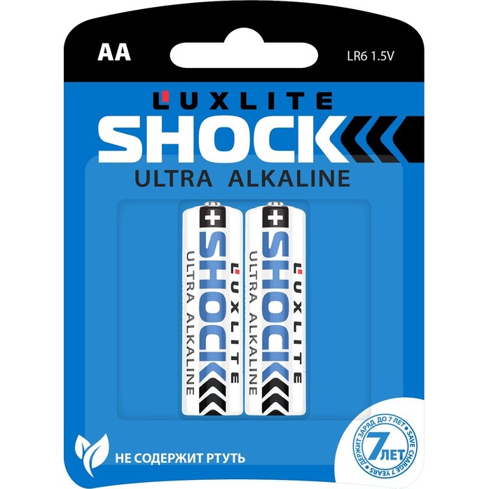 Батарейки Luxlite Shock (BLUE) типа АА - 2 шт - Shock