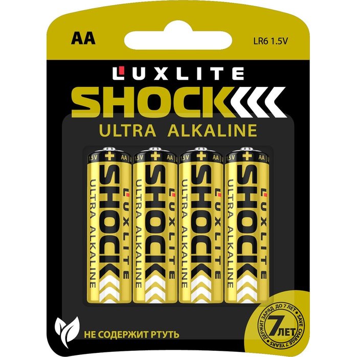 Батарейки Luxlite Shock (GOLD) типа АА - 4 шт - Shock
