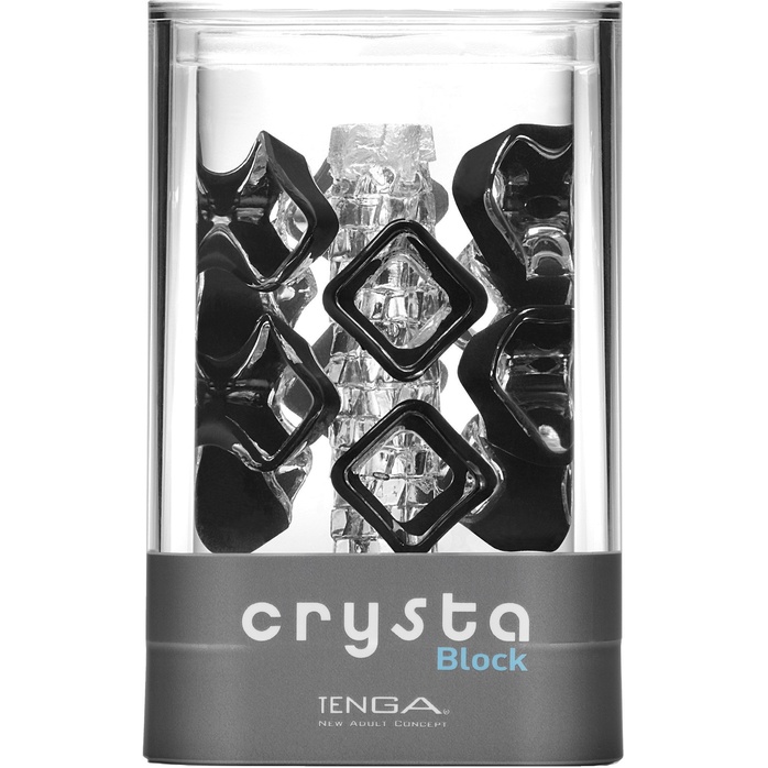 Прозрачный мастурбатор Tenga Crysta Bloc - TENGA crysta. Фотография 2.