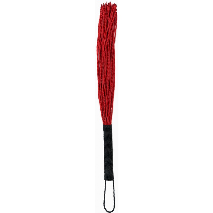 Красная плеть-флогер с черной ручкой - 50 см. Фотография 3.