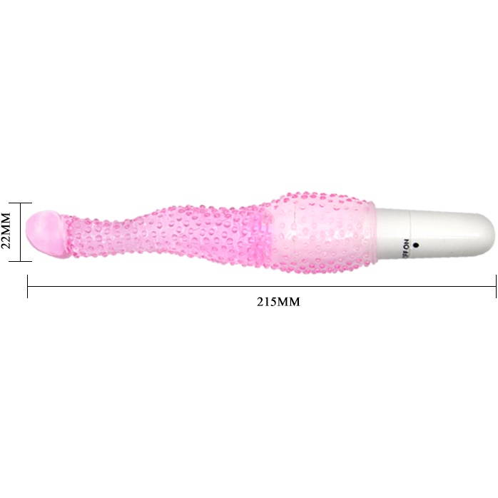 Розовый анальный вибростимулятор с пупырышками. Фотография 4.
