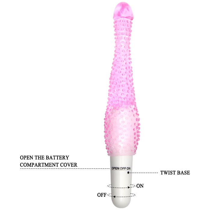 Розовый анальный вибростимулятор с пупырышками. Фотография 5.