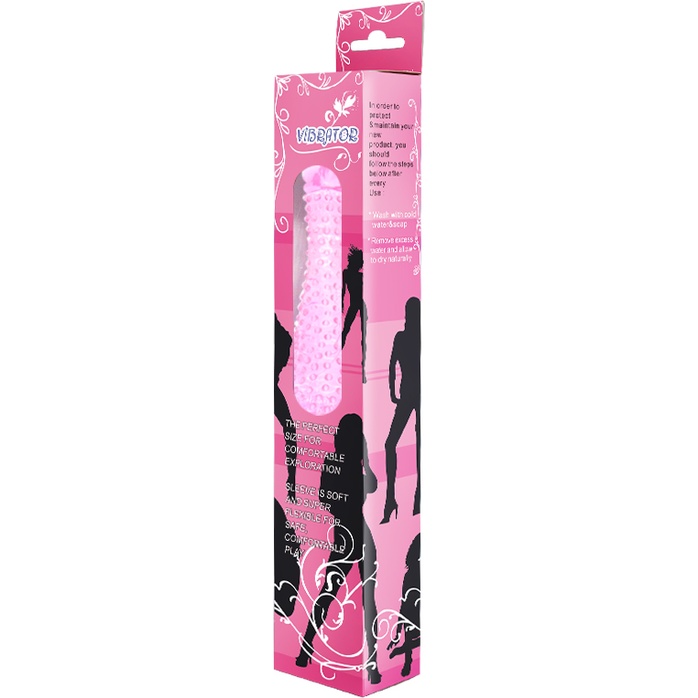 Розовый анальный вибростимулятор с пупырышками. Фотография 7.