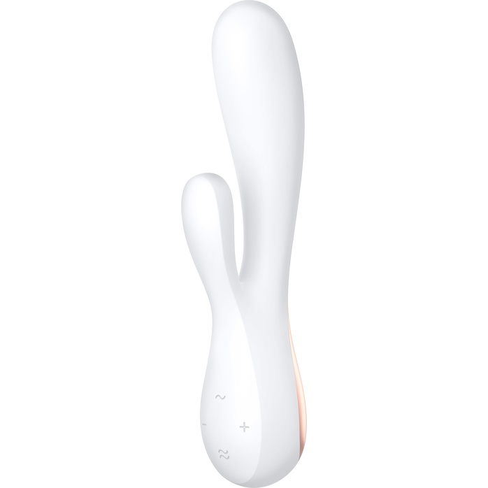 Белый вибратор-кролик Satisfyer Mono Flex с управлением через приложение - 20,4 см
