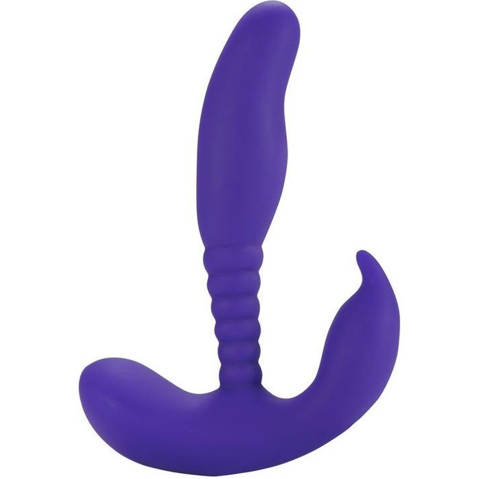 Фиолетовый стимулятор простаты Anal Pleasure Dual Vibrating Prostate Stimulator - 13,5 см