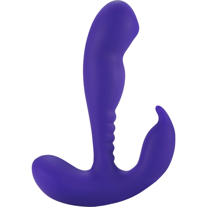 Фиолетовый стимулятор простаты Anal Vibrating Prostate Stimulator with Rolling Ball - 13,3 см