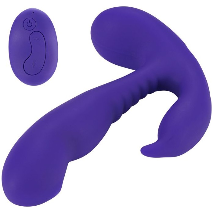 Фиолетовый стимулятор простаты Remote Control Prostate Stimulator with Rolling Ball - 13,3 см. Фотография 2.