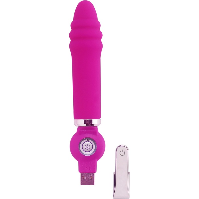 Розовый вибратор ALICE 20-Function Desire Vibe - 16 см. Фотография 2.