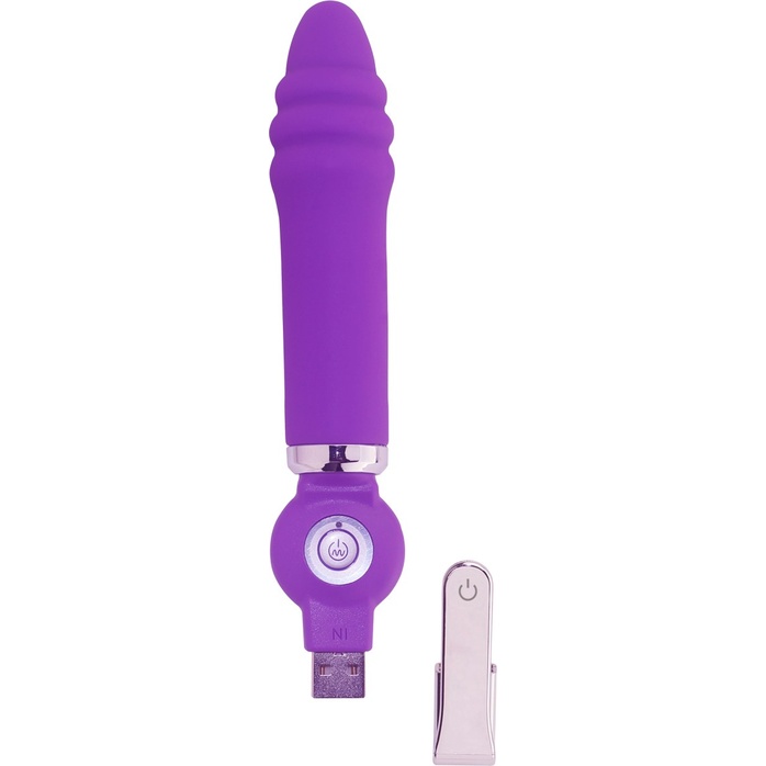 Фиолетовый вибратор ALICE 20-Function Desire Vibe - 16 см. Фотография 2.