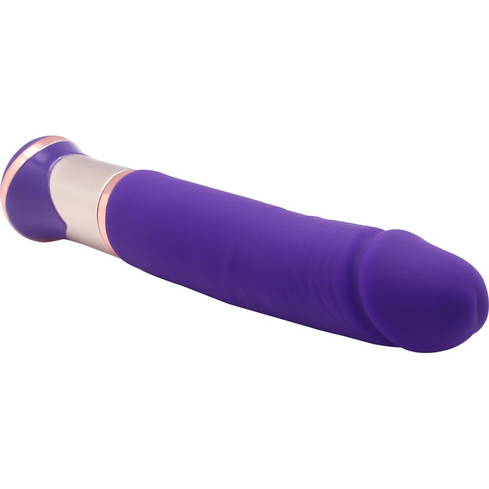 Фиолетовый перезаряжаемый вибратор ECSTASY Deluxe Greedy Dong - 19,5 см. Фотография 2.
