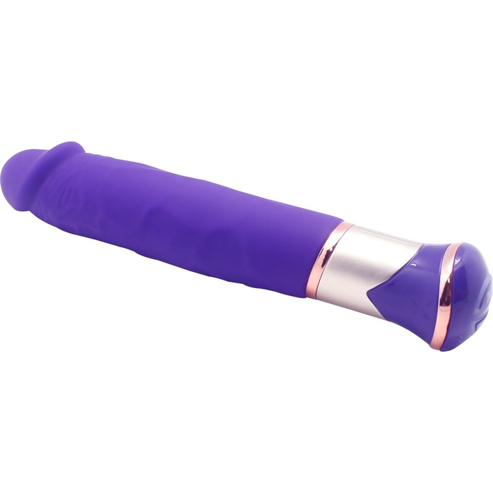 Фиолетовый вибратор ECSTASY Deluxe Rowdy Dong - 21,5 см. Фотография 2.
