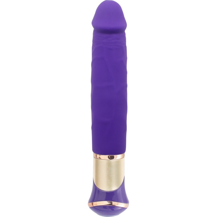 Фиолетовый вибратор ECSTASY Deluxe Rowdy Dong - 21,5 см