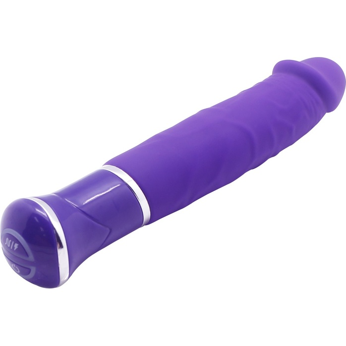 Фиолетовый силиконовый вибратор ECSTASY Rowdy Dong - 21,4 см. Фотография 2.