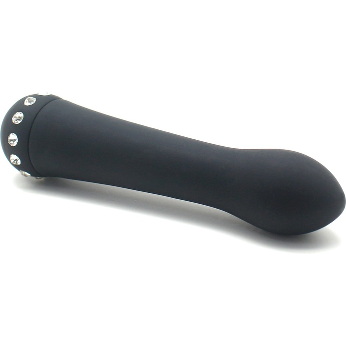 Черный вибратор SPARKLE SUCCUBI BLISS CARESSING VIBE - 14,2 см. Фотография 5.