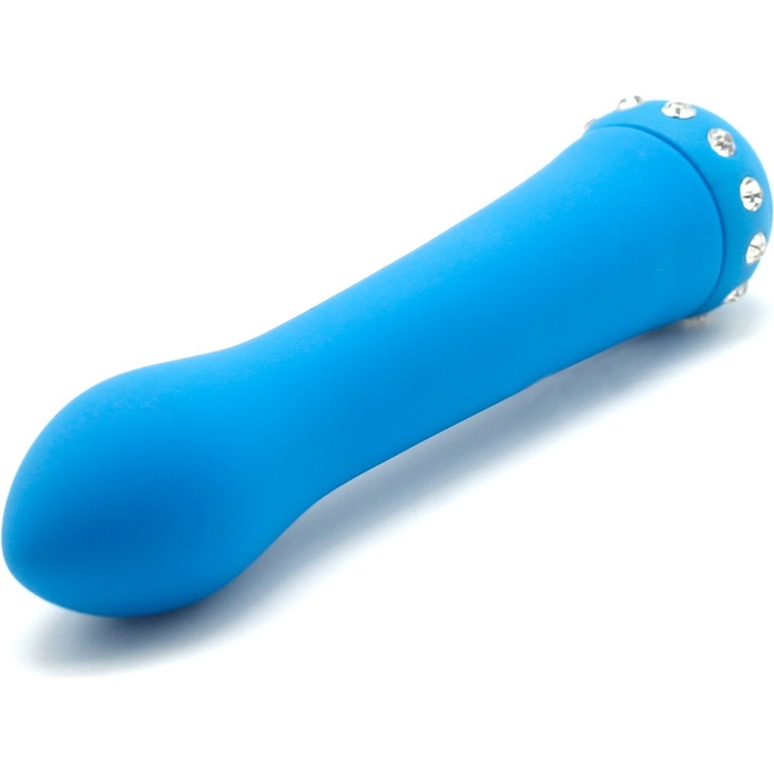 Голубой вибратор SPARKLE SUCCUBI BLISS CARESSING VIBE - 14,2 см. Фотография 2.