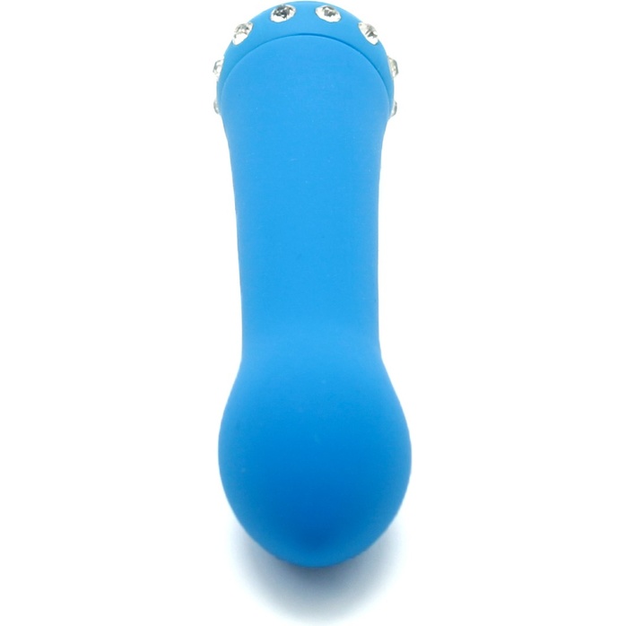 Голубой вибратор SPARKLE SUCCUBI BLISS CARESSING VIBE - 14,2 см. Фотография 4.