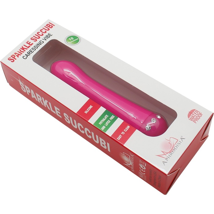 Розовый вибратор SPARKLE SUCCUBI BLISS CARESSING VIBE - 14,2 см. Фотография 7.
