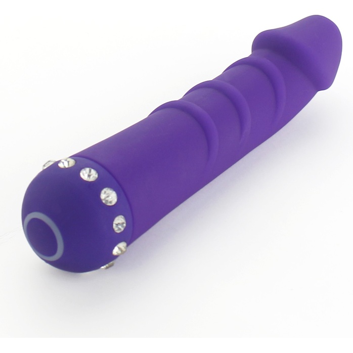 Фиолетовый вибратор SPARKLE SUCCUBI VIBRATING DONG - 14,5 см. Фотография 5.