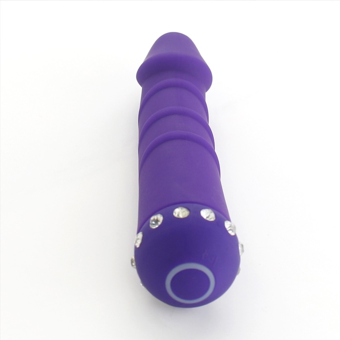Фиолетовый вибратор SPARKLE SUCCUBI VIBRATING DONG - 14,5 см. Фотография 6.