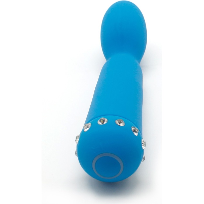 Голубой вибратор SPARKLE SUCCUBI BLISS G VIBE - 14,2 см. Фотография 4.