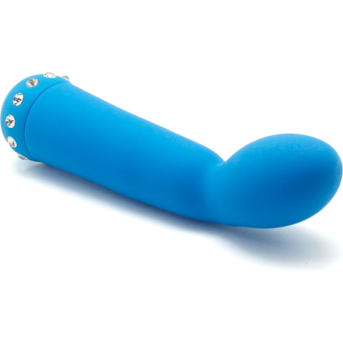 Голубой вибратор SPARKLE SUCCUBI BLISS G VIBE - 14,2 см. Фотография 7.