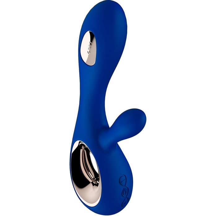Синий вибратор-кролик Lelo Soraya Wave - 21,8 см. Фотография 5.