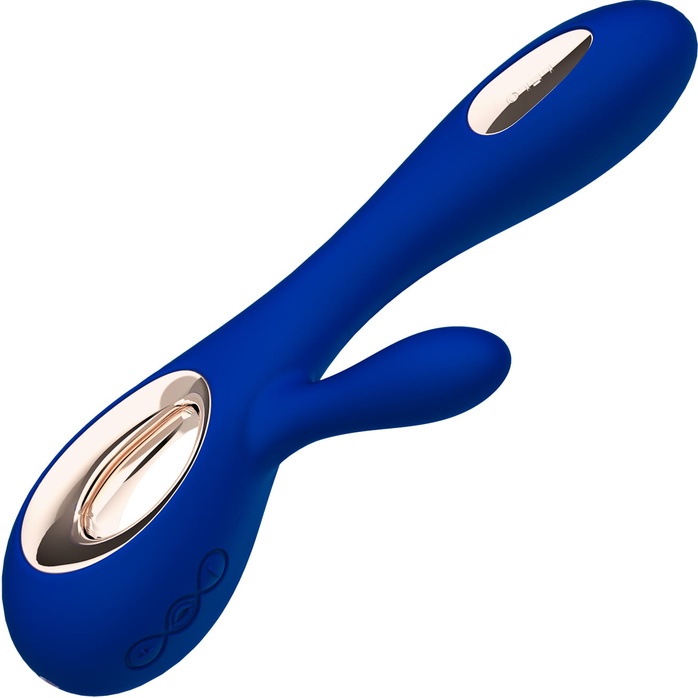Синий вибратор-кролик Lelo Soraya Wave - 21,8 см. Фотография 6.
