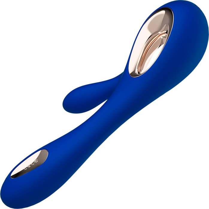 Синий вибратор-кролик Lelo Soraya Wave - 21,8 см. Фотография 9.