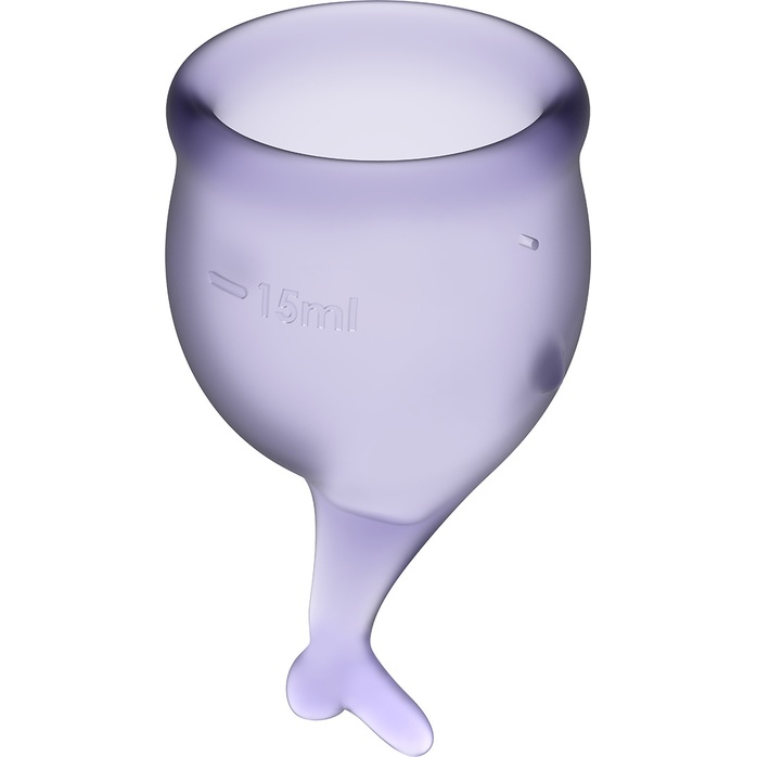 Набор фиолетовых менструальных чаш Feel secure Menstrual Cup. Фотография 2.