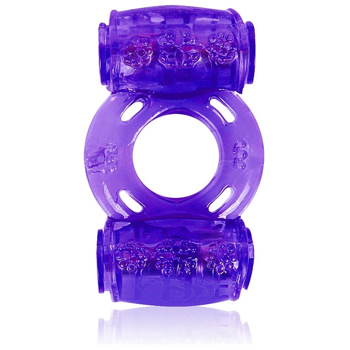 Фиолетовое эрекционное кольцо в двумя вибропулями - EROWOMAN-EROMAN