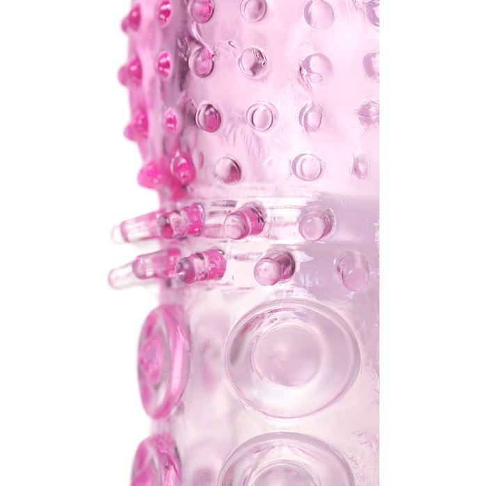 Розовая рельефная насадка закрытого типа - 13,5 см. Фотография 4.