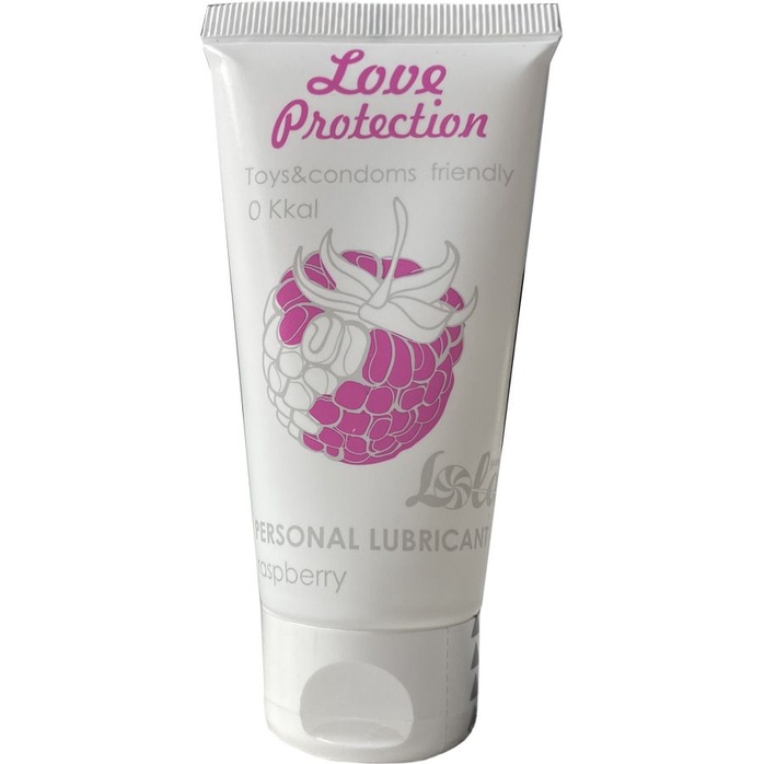 Лубрикант на водной основе с ароматом малины Love Protection Raspberry - 50 мл - Love Protection