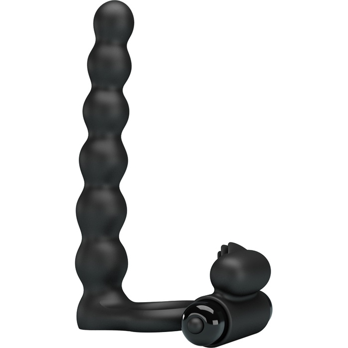 Черная насадка для двойной стимуляции Hercules Penis Sheath III - 15,3 см - Pretty Love. Фотография 2.